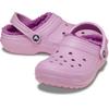 Clog CROCS "Classic Lined", Damen, Gr. 39, hydrangea fliederfarbe, casual, Schuhe, Pantolette, Hausschuh, Winterschuh mit Warmfutter