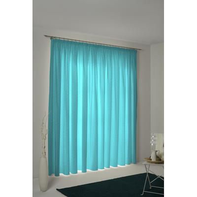 Vorhang WIRTH "Trondheim 234 g/m²" Gr. 9, blau (türkis), B:172cm H:200cm, Chenille, Polyacryl, Gardinen Image