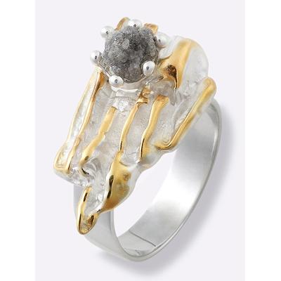 Fingerring LADY Gr. 16, silber (silber vergoldet 925), Fingerringe, Damen, 16, Silber 925 (Sterlingsilber)-Glas, Silber 925 (Sterlingsilber), Glas Image