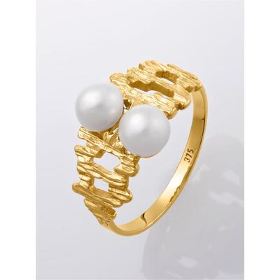 Fingerring LADY Gr. 21, gold (gelbgold 375), Fingerringe, Damen, 21, Gold-Metall-Perlen, Gold, Metall, Perlen Image