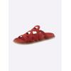 Pantolette HEINE, Damen, Gr. 42, rot, Rindsleder, Glattleder, modisch, Schuhe