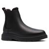 Chelseaboots CLARKS "Badbury", Herren, Gr. 42, schwarz, Leder, elegant, Schuhe, Boots, Winterboots mit modischem Blockabsatz