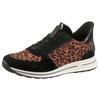 Slip-On Sneaker ARA "OSAKA", Damen, Gr. 2,5, schwarz (schwarz, leo), Veloursleder, Textil, Lacklederimitat, kontrastfarbene Details, modisch, Schuhe, mit Easy2Go-Funktion, H-Weite