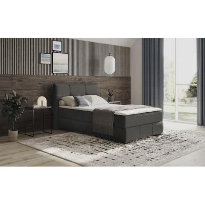 Boxbett MR. COUCH "Brewdley mit Bettkasten, inkl. Matratze", grau (stripes 8629 stone), B:145cm L:215cm, Polyester, Nylon, Komplettbetten, Topper und Zierkissen, in verschiedenen Härtegraden verfügbar Image