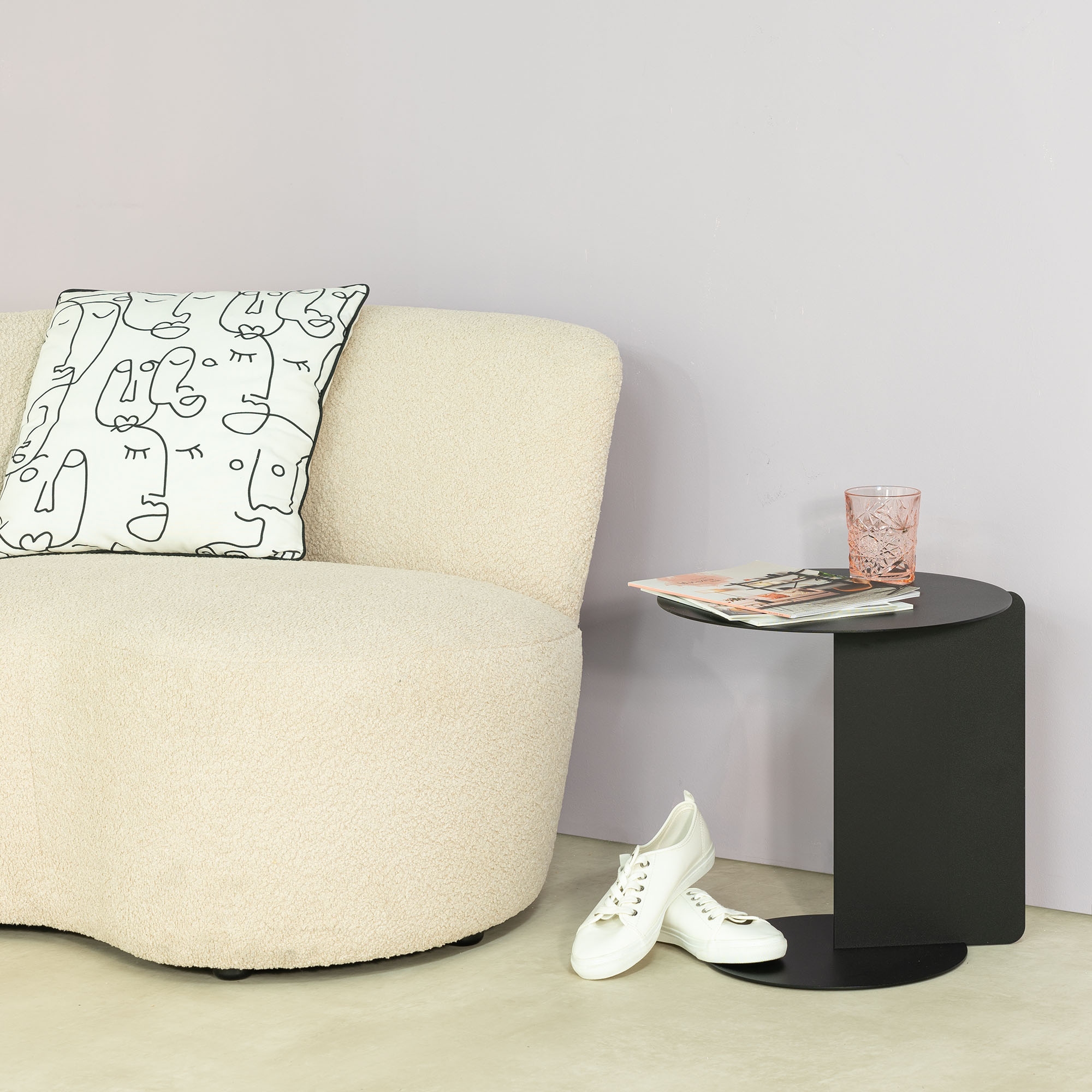 Beistelltisch SPINDER DESIGN "SALSA", schwarz (schwarz, schwarz, schwarz, schwarz, schwarz, schwarz), Tische, Beistelltisch aus Stahl