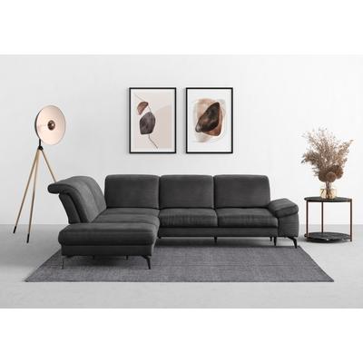 Ecksofa SIT & MORE "Cabana L-Form", grau, B:303cm H:84cm T:244cm, 100% Polyester, Sofas, Ottomane, wahlweise mit Sitztiefen-,Armlehnen- und Kopfteilfunktion Image