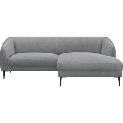Ecksofa FLEXLUX "Belle Designsofa, bequem durch Kaltschaum im Sitz, OTTOs Choice", grau (soft grau), B:218cm H:74cm T:149cm, 100% Polyester, Sofas, Skandinavisches Design, In hochwertiger Verarbeitung, B/T 218/149 cm Image