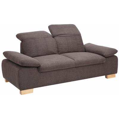 2-Sitzer HOME AFFAIRE "Bergamo Multifunktions-Sofa, bequem und komfortabel", braun (espresso), B:195cm H:77cm T:90cm, Chenille 100% Polyester, Struktur fein ( 100% Polyester), Luxus-Kunstleder, Struktur weich (100% Polyester), Sofas, mit Armlehn-und... Image