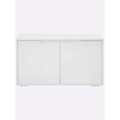 Bank, weiß, B:80cm H:45cm T:30cm, MDF, Sitzbänke Image