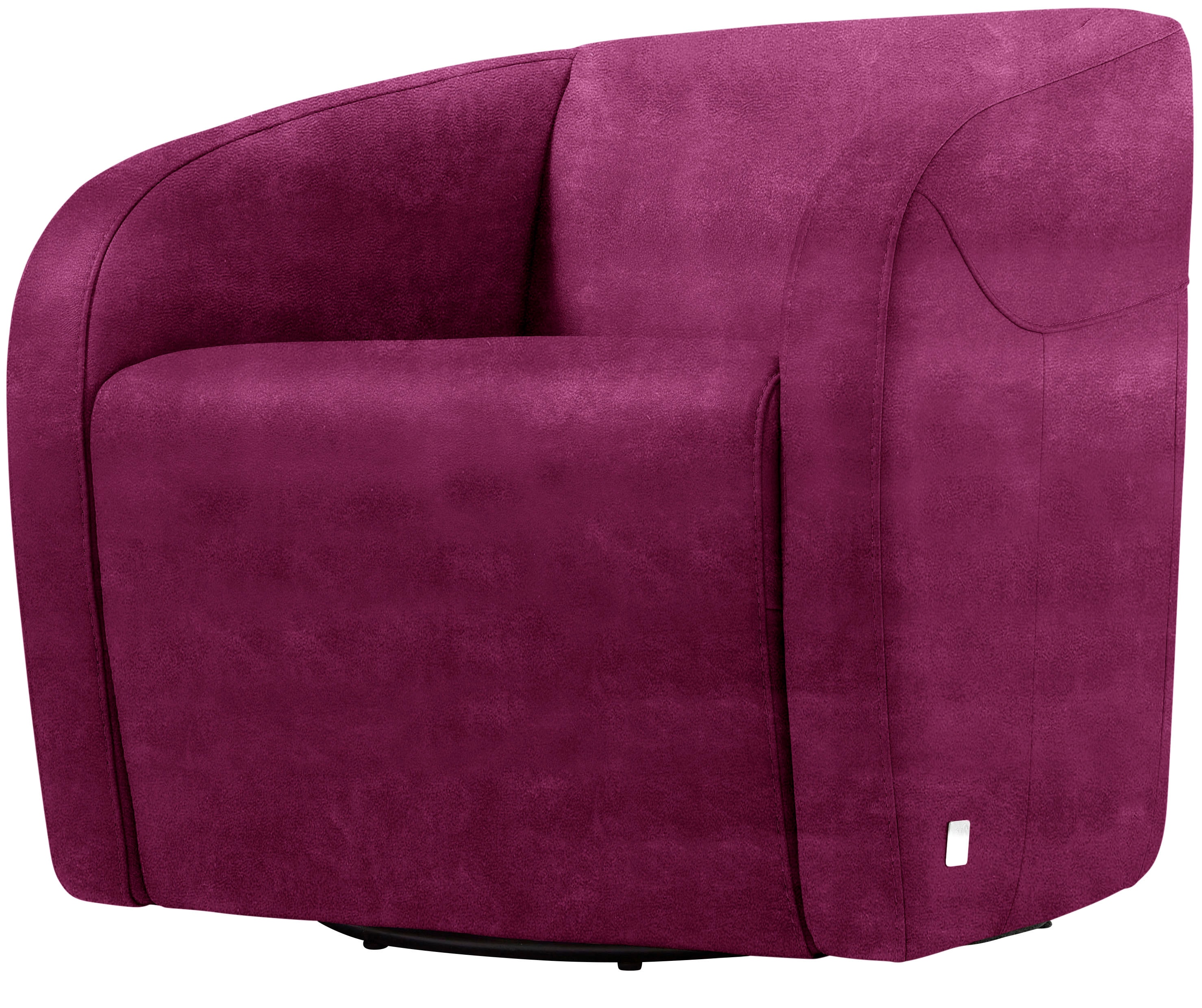 Sessel EGOITALIANO "Charlottaas Clubsessel, Designsessel, modern und zeitlos, bequem", pink (fuchsia), B:73cm H:73cm T:76cm, 100% Polyester. Wasser- und Schutzabweisend., Sessel, Sessel, drehbar, kompakte Stellmaße, Solitärsessel