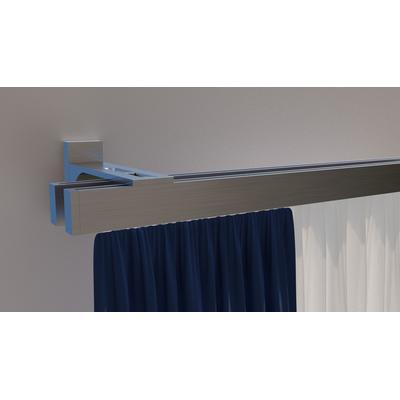 Gardinenstange INDEKO "Bern", silber (edelstahlfarben), L:300cm, Aluminium, Gardinenstangen, Innenlauf Komplett-Set inkl. Gleitern und Montagematerial Image