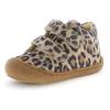 Lauflernschuh NATURINO "Cocoon", Kinder, Gr. 21, braun, taupe leo, Veloursleder, animal-print, modisch, Schuhe, Klettschuh, Babyschuh mit Leo-Muster, Größenschablone zum Download