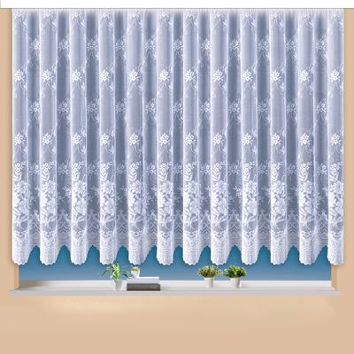 Gardine WECKBRODT "Siena" Gr. 21, weiß, B:750cm H:160cm, Jacquard, Polyester, Gardinen, Jacquard, strukturiert, Allover,Floral,halbtransparent, Bordüre, Store Image