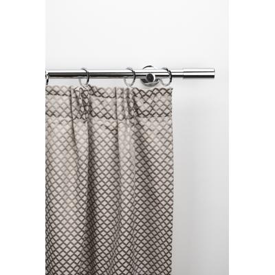 Gardinenstange GARESA "EASY", grau (chromfarben), B:64cm L:430cm Ø:20mm, Aluminium, Gardinenstangen, Vorhanggarnitur, verlängerbar, Wandmontage, Aluminium, mit Ringe Image