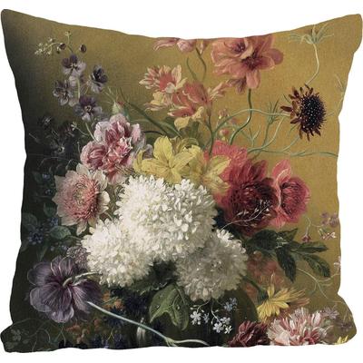 Dekokissen QUEENCE "Blumenstrauß", bunt (bunt, geblümt), B:40cm L:40cm, Polyester, Dekokissen_Sitzkissen_Kissenhüllen, Kissenhülle ohne Füllung, 1 Stück Image