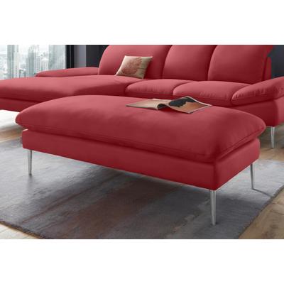 Hocker W.SCHILLIG "enjoy&MORE", rot (ruby rot z59), B:151cm H:45cm T:71cm, Chenille-Flachgewebe R66 (85% Polyester, 15% Nylon), Longlife Xtra-Leder Z59: Glattleder mit modischer Prägung. Hautstärke 0, 9 - 1, 1 mm, Stoff S37 (100% Polyester), Hocker,... Image