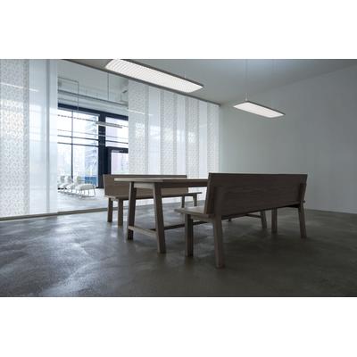 Gardinenschiene GARESA "Flächenvorhangschiene SMART", grau (aluminiumfarben), L:510cm, Kunststoff, Aluminium, Gardinenstangen, Aluminiumschiene für Vorhänge mit Gleiter, verlängerbar, Wand Image