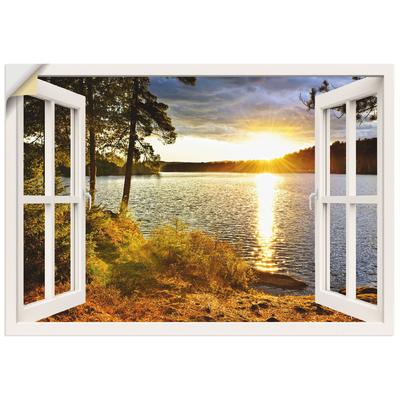 Wandbild ARTLAND "Sonnenuntergang im Algonquin Park", bunt (farbe bild(er): bunt), B:70cm H:50cm, Dekorfolie, Bilder, als Leinwandbild, Poster, Wandaufkleber in verschied. Größen Image