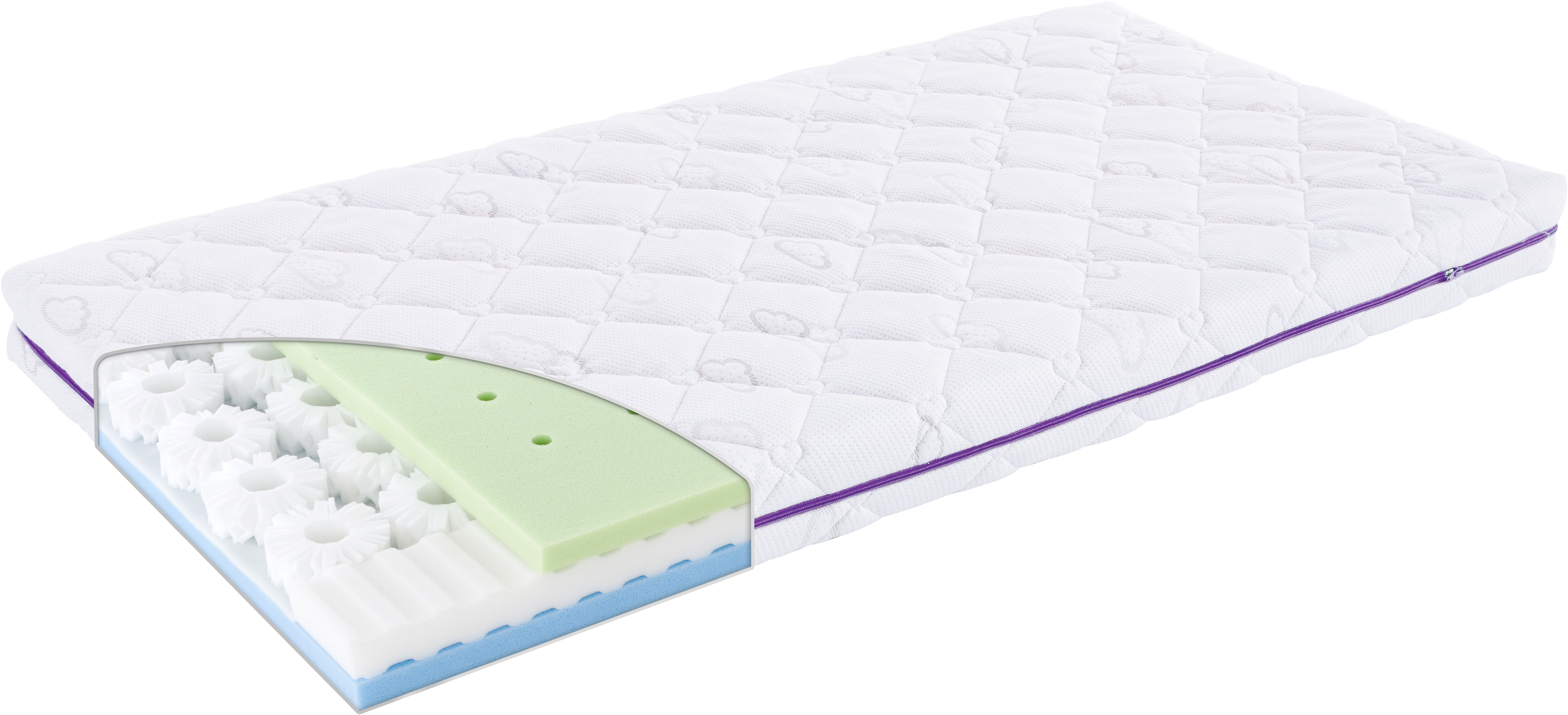 Babymatratze TRÄUMELAND "Matratze Octasmart", weiß, B:60cm H:11cm L:120cm, Bezug: 62% Polyester, 38% Lyocell (TENCEL™). Steppfüllung: 100% Polyester, Matratzen Image