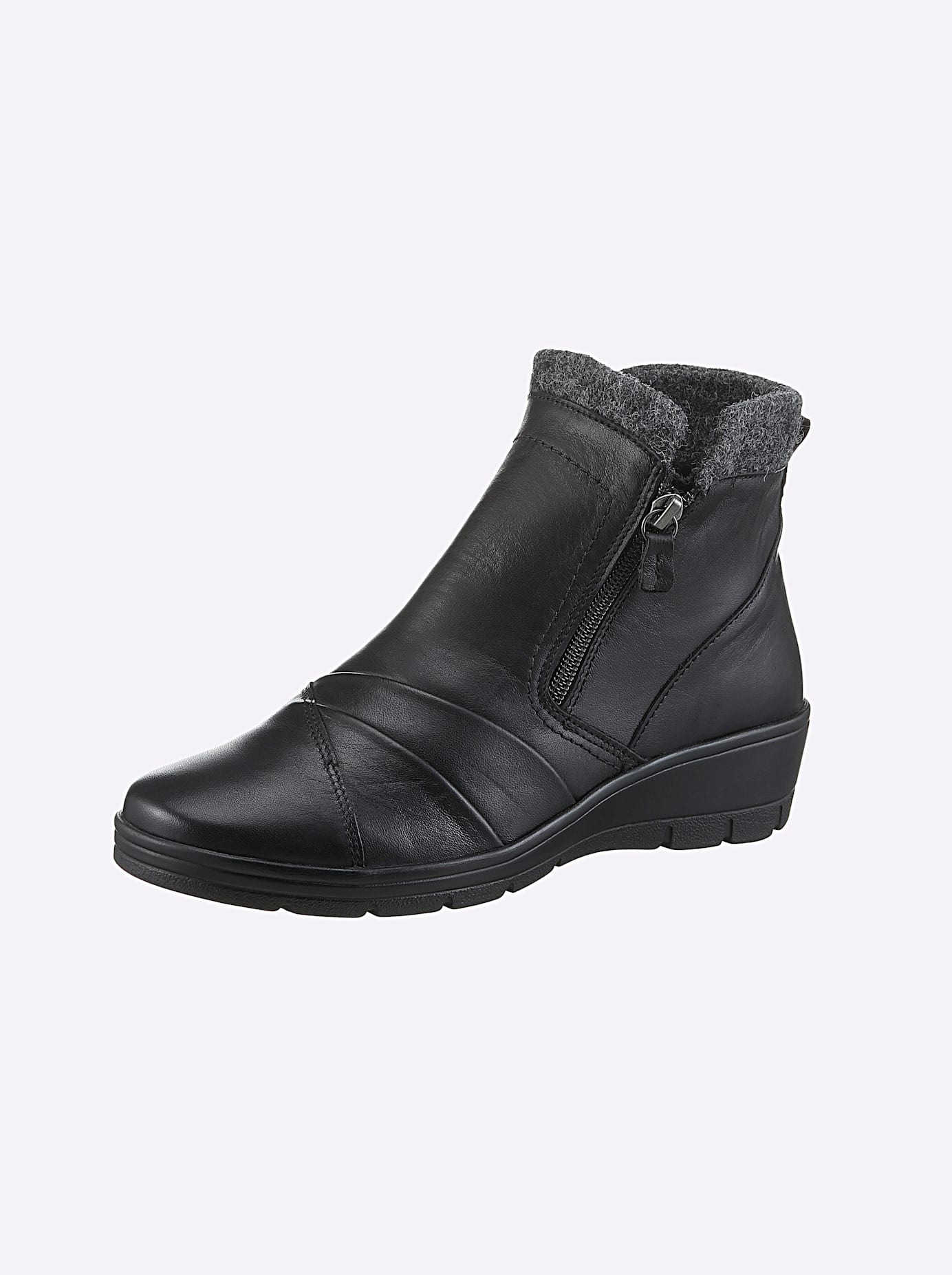 Stiefelette CLASSIC, Damen, Gr. 42, schwarz, Glattleder, Rindsleder, Schuhe