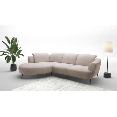 Ecksofa SIT & MORE "Zoe", grau (elefant), B:309cm H:87cm T:199cm, 100% Polyester, Sofas, ink.Sitztiefenverstellung, wahlweise mit Kopfteilverstellung Image