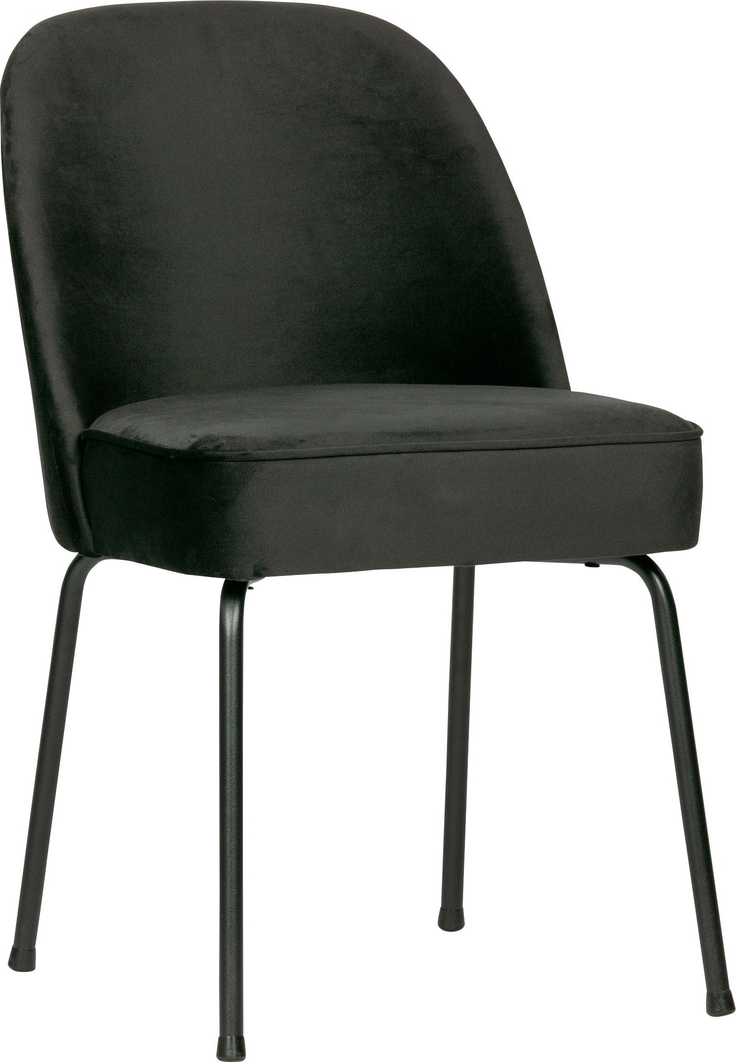 Esszimmerstuhl WOOOD "Stockholm", schwarz (schwarz, schwarz), B:50cm H:82,5cm T:57cm, Stühle, Polsterstuhl, 4-Fuß-Metallgestell, Breite 50 cm Image