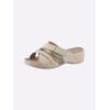 Pantolette CASUAL LOOKS, Damen, Gr. 42, beige, Lederimitat, sportlich, Schuhe