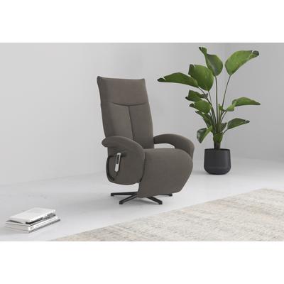 TV-Sessel SIT & MORE "Zoe", braun (schlamm), B:74cm H:112cm T:82cm, 100% Polyester, Sessel, wahlweise manuell oder elektrischer Funktion mit Akku Image