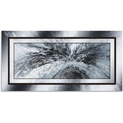 Wandbild ARTLAND "Schwarz - weiß abstrakt 1", schwarz (farbe bild(er): schwarz), B:150cm H:75cm, Bilder, als Alubild, Outdoorbild, Leinwandbild, Poster in verschied. Größen Image