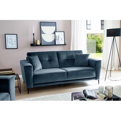3-Sitzer TRENDS BY HG "Barcelona", blau (petrol), B:196cm H:86cm T:89cm, Sofas, mit Metallfuß, frei im Raum stellbar Image
