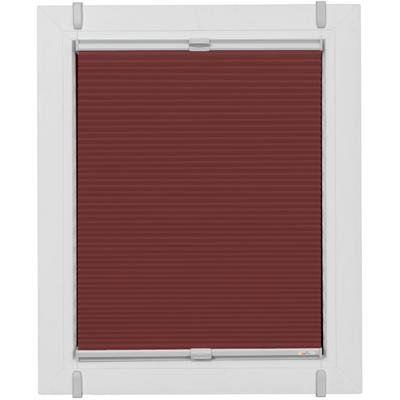 Plissee SUNLINES "Start-up Style Honeycomb", rot (ziegelrot, silberfarben, silberfarben), B:76cm H:205cm, Obermaterial: 100% Polyester, Plissees, verspannt mit Simply-Fix Klemmträger, Wabenplissee Image