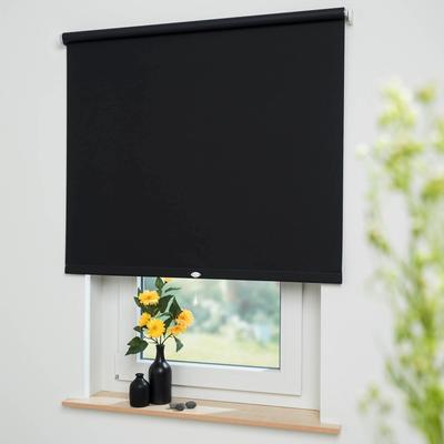 Springrollo LIEDECO "Uni" Gr. 2, schwarz, B:112cm H:180cm, Kunststoff, Metall, Polyester, Rollos, Rollo Hergestellt in Deutschland Image