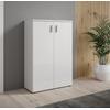 Schuhschrank HBZ "Lincoln weiß Glanz, BxHxT 80x120x35 cm", weiß (weiß, weiß glanz), B:80cm H:120cm T:35cm, Holzwerkstoff, Schränke, Schuhschrank mit 2 Türen, 4 Einlegeböden
