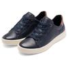 Sneaker ARA "ROM", Damen, Gr. 2,5, bunt (dunkelblau, braun), Glattleder, Veloursleder, unifarben mit Farbeinsatz, sportlich, Schuhe, Schnürschuh, Komfortschuh in Bequemweite G (= weit)