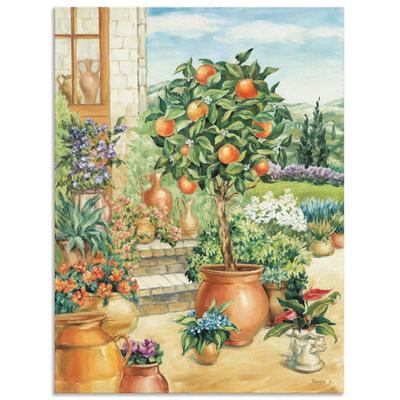 Wandbild ARTLAND "Orangenbaum im Garten", grün (farbe bild(er): grün), B:90cm H:120cm, Bilder, als Alubild, Outdoorbild, Leinwandbild, Poster, Wandaufkleber Image