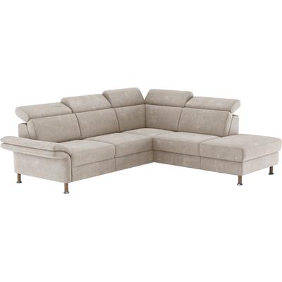 Ecksofa HOME AFFAIRE "Calypso L-Form", beige (nature), B:259cm H:85cm T:227cm, 100% Polyester, Sofas, mit Relaxfunktion motorisch im Sofa 2,5- Sitzer Image