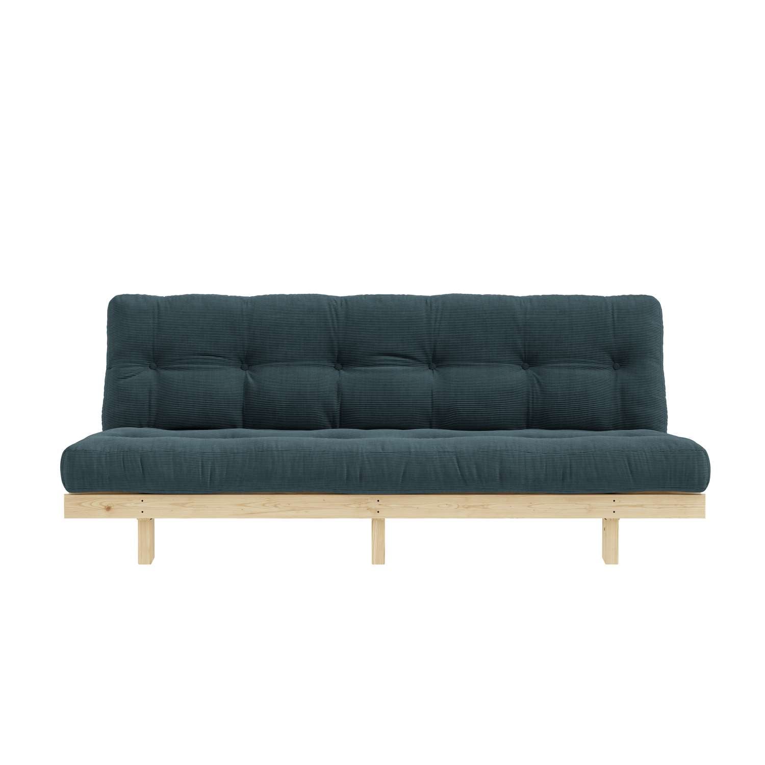 Schlafsofa KARUP DESIGN "Lean 200 Schlafsofa, Gästebett, Sofa mit Futonmatratze", blau (pale blau), B:200cm H:73cm T:100cm, Bezug: 100% Polyester, Sofas, Schlafsofa, Inkl. Futonmatratze, Liegefläche 130x200 cm, FSC zertifizierte Kiefer