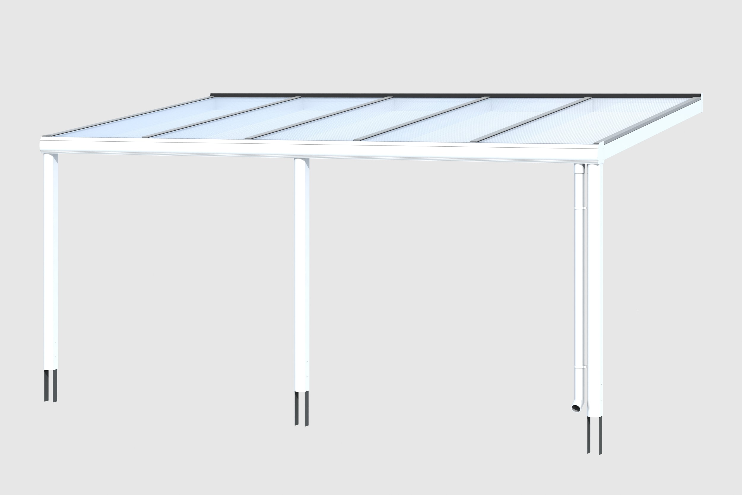 Terrassendach SKANHOLZ "Garda", weiß (weiß (ral 9016)), B:541cm T:357cm, Aluminium, Terrassenüberdachungen, Aluminium Image
