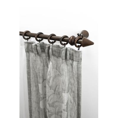 Gardinenstange GARESA "Evi", braun (nussbaum), L:410cm, Holzwerkstoff, Gardinenstangen, Vorhanggarnitur Holz, verlängerbar, Wandmont.,mit Ringe/2 Lauf Gleiter Image