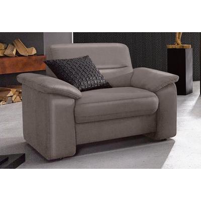 Sessel SIT & MORE "Ascara", grau (elefant), B:97cm H:85cm T:92cm, Softlux-Kunstleder, NaturLeder, Luxus-Microfaser ALTARA NUBUCK (100% Polyester), Sessel, Ledersessel Polstersessel, inklusive komfortablem Federkern Image