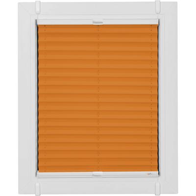 Plissee SUNLINES "One Size Style Crepe", orange (orange, weiß, weiß), B:40cm H:160cm, Obermaterial: 85% Polyester, 15% sonstige Fasern, Plissees, Zubehörfarbe weiß, zum Klemmen Image