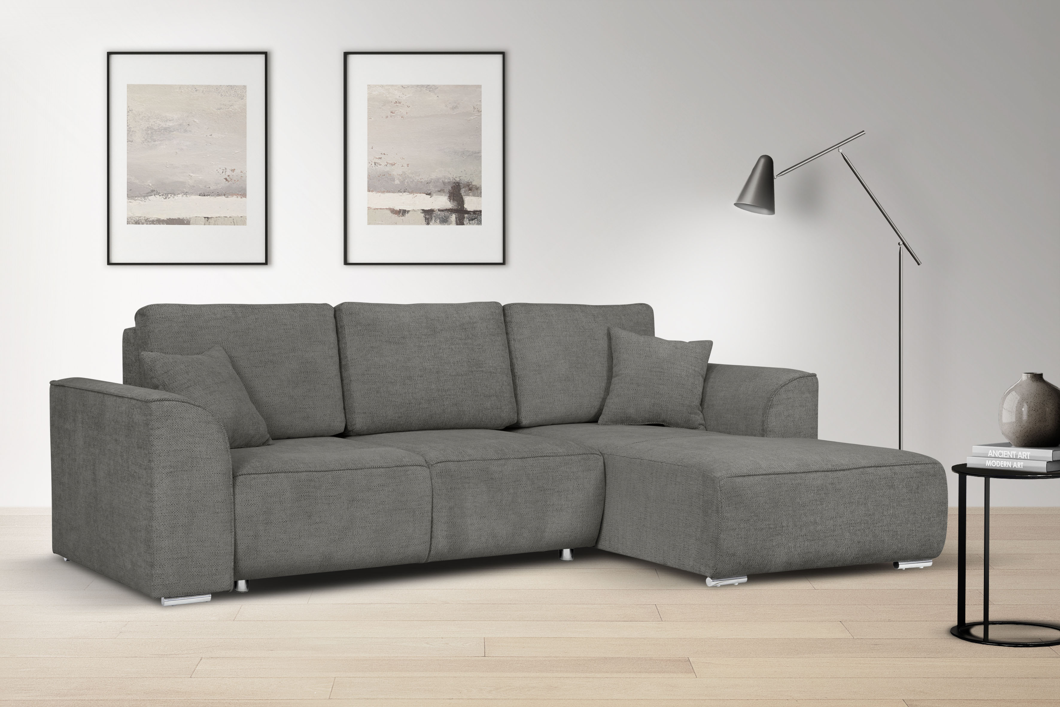 OTTO home "BEATRICE optionale Schlafsofa mit Bettkasten, B/T/H: 265/170/86 cm" L-Form, wahlweise auch mit Bettfunktion und Bettkasten
