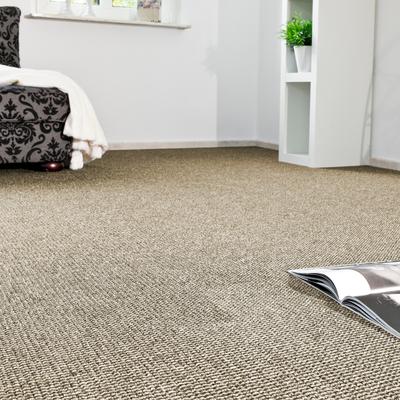Teppichboden ANDIAMO "Joe, Schlinge, Made in Netherlands", braun (hellbraun), B:400cm H:8mm L:500cm, Kunstfaser, Teppiche, Breite 400 cm, meliert, Wohnzimmer, strapazierfähig & robust Image