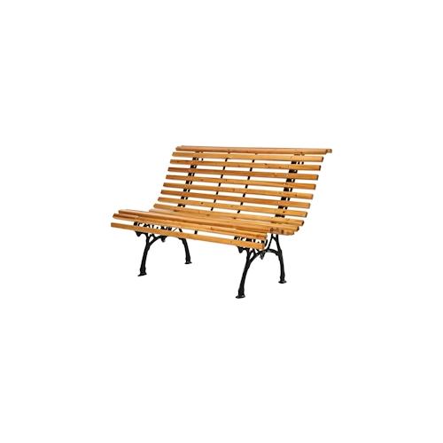 Gartenbank Sitzbank Parkbank 117x61x77cm Metall Holz Bank 2-Sitzer Garten Möbel