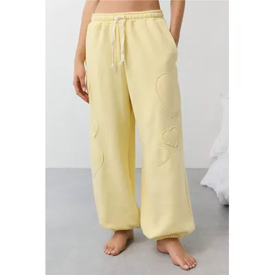 Out From Under Brenda Heart Jogges - Yellow S at Urban Outfitters