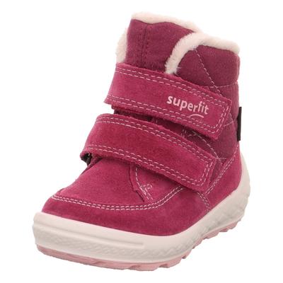 Winterboots SUPERFIT "GROOVY 2.0 WMS: Mittel", Kinder, Gr. 23, pink (fuchsia, rosé), Veloursleder, Polyester, casual, Schuhe, Snowboots mit GORE-TEX, Größenschablone zum Download Image