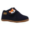 Hausschuh RICHTER "Filzi WMS: Mittel", Kinder, Gr. 22, blau (dunkelblau, fuchs), Filz, kontrastfarbene Details, klassisch, Schuhe, Klettschuh, Winterschuh mit Weiten-Meßsystem