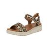 Riemchensandale TAMARIS "Tamaris Sandalen Leder", Damen, Gr. 39, braun (leopard), Leder, casual, Schuhe