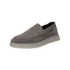 Slipper BUGATTI "bugatti Slipper Veloursleder", Herren, Gr. 43, grau, Veloursleder, casual, Schuhe