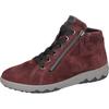 Sneakerboots WALDLÄUFER "H-TERESA", Damen, Gr. 7,5 (41), rot (bordeaux), Veloursleder, Nappaleder, unifarben mit Farbeinsatz, sportlich, Schuhe, Schnürboots, Stiefelette, Bequemschuh in Komfortweite H (= sehr weit)